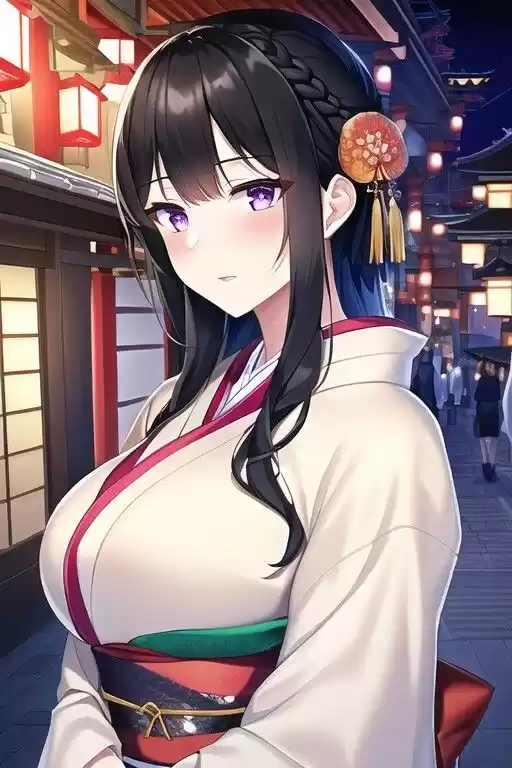 和服・着物姿の黒髪美女に中出しイラスト集〈200枚〉室内（旅館）・野外（京都の町） (d_303210) - d_303210jp-001