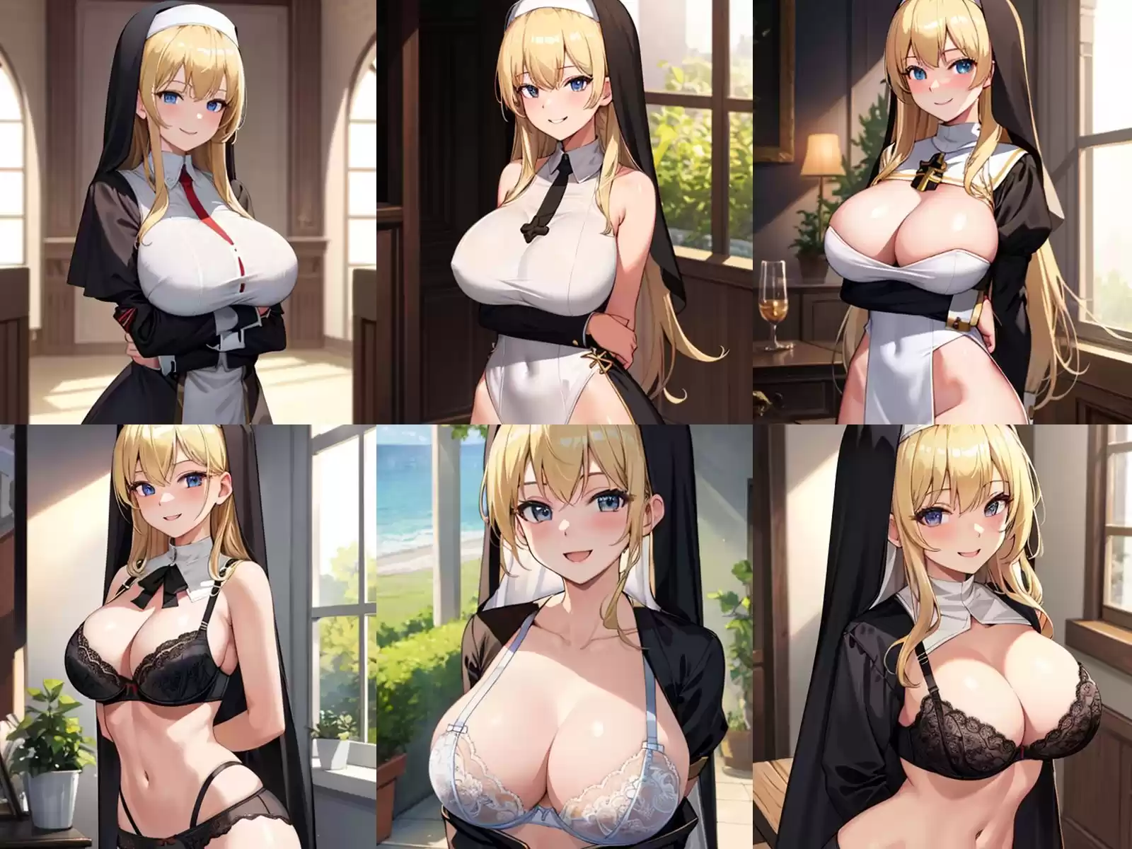 金髪シスターが中出しセックスで孕みボテ腹になるまで (d_341103) - d_341103jp-001