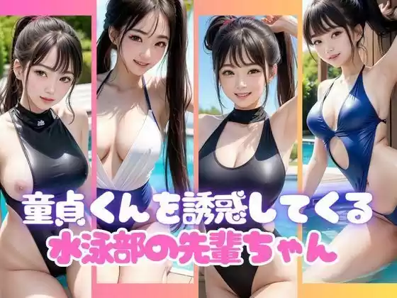 きわどいスクール水着で童貞くんを誘惑してくる水泳部の先輩ちゃん(d_375303)
