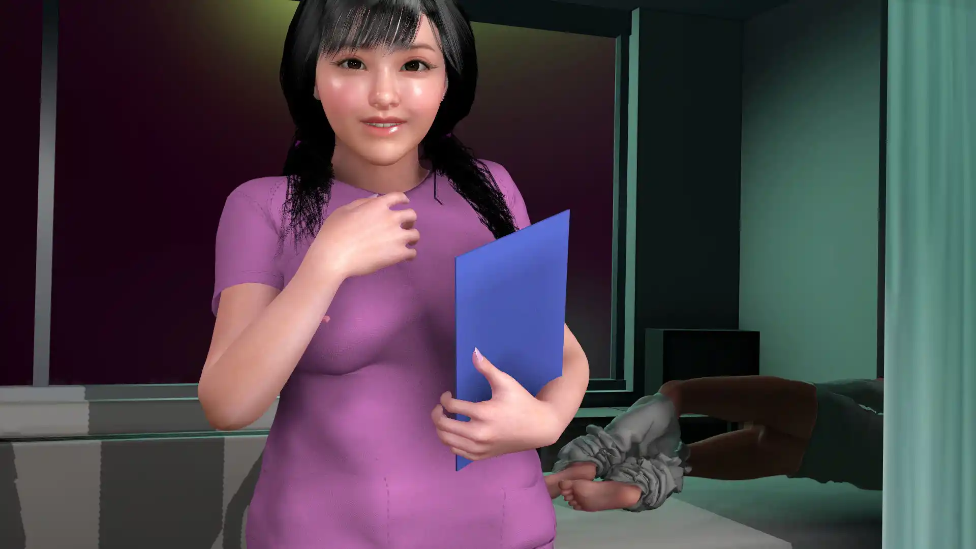 ★ひな★憧れの看護師さんにオナニーがばれたその瞬間、時間が停止？大きなチ〇ポにたまらず口に咥える爆乳ぽっちゃり痴女 (d_456273) - d_456273jp-002