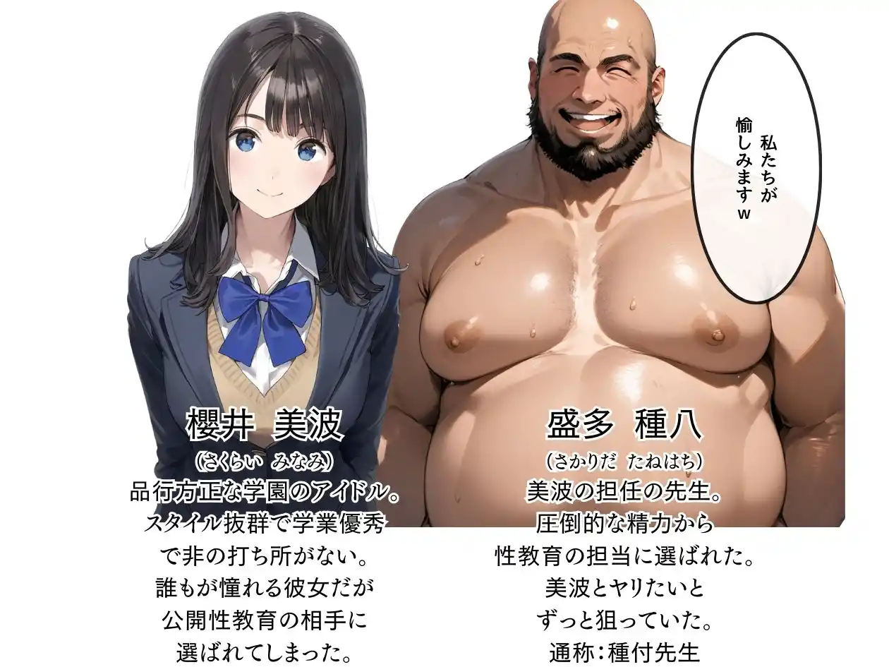 【熱血！種付け先生】少子化対策のため学園一の美少女が種付けおじさんに寝取られた件 (d_464266) - d_464266jp-001