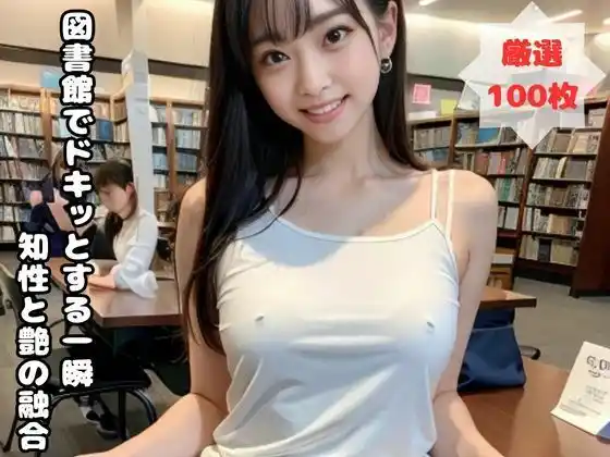 図書館でドキッとする一瞬 知性と艶の融合(d_472122)