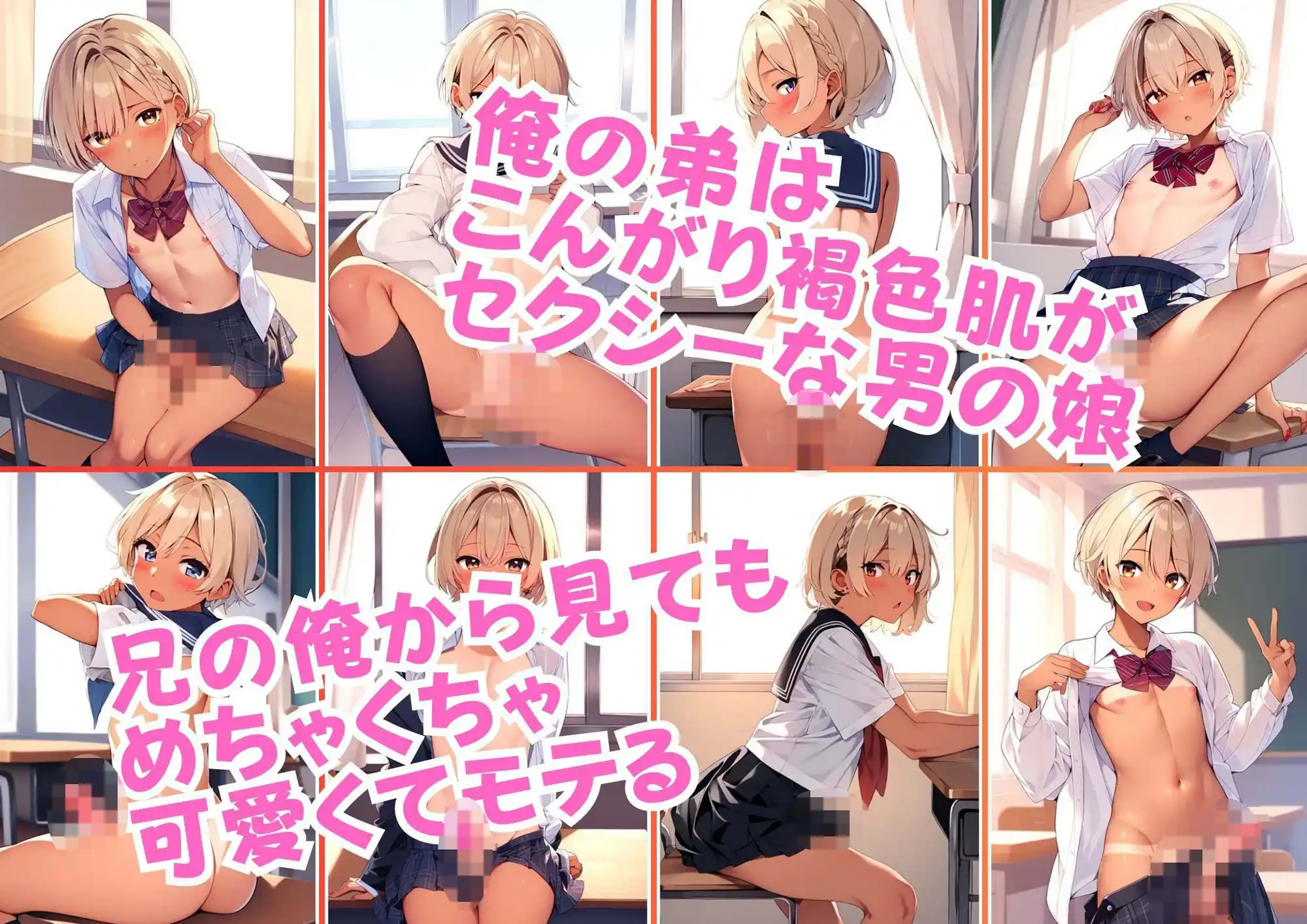 褐色の男の娘をTS性転換アプリで女体化【弟→妹】アヘ顔ふたなり妊婦の射精管理 (d_473710) - d_473710jp-002