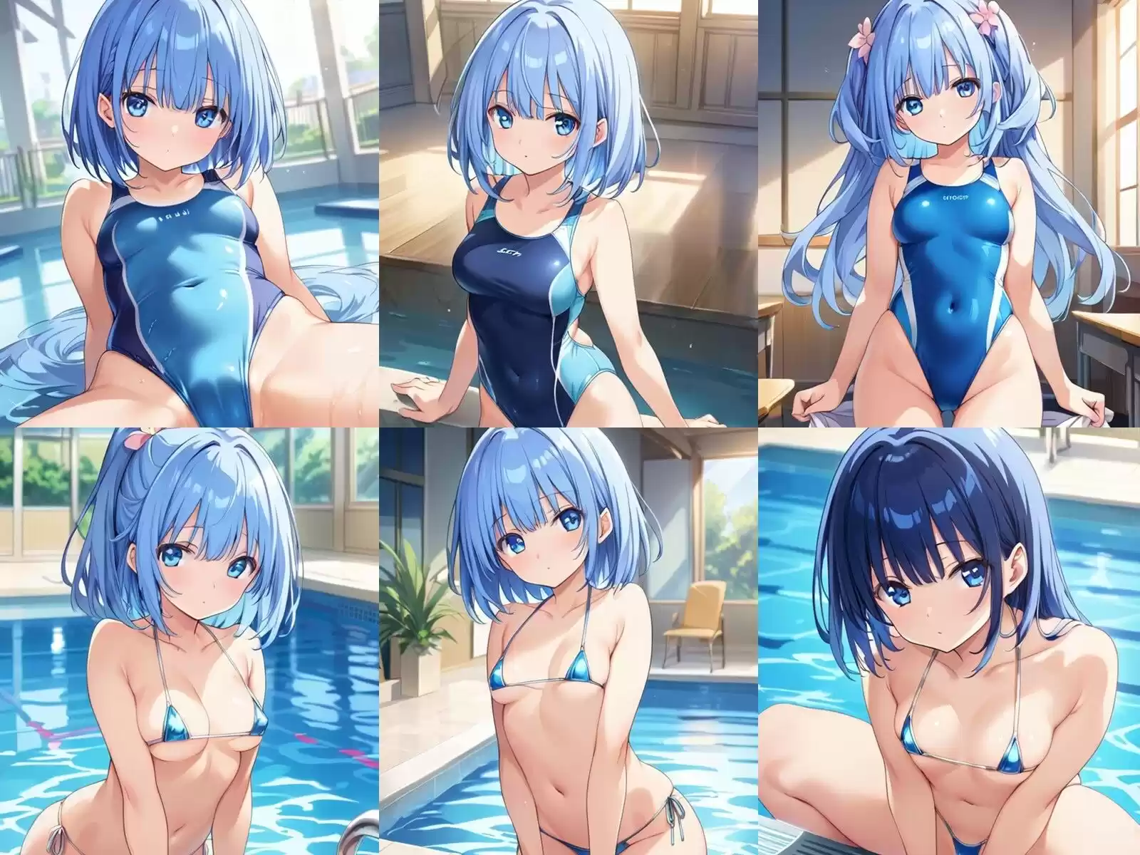 水泳部の青髪少女が中出しセックスで孕みボテ腹になるまで (d_482941) - d_482941jp-001