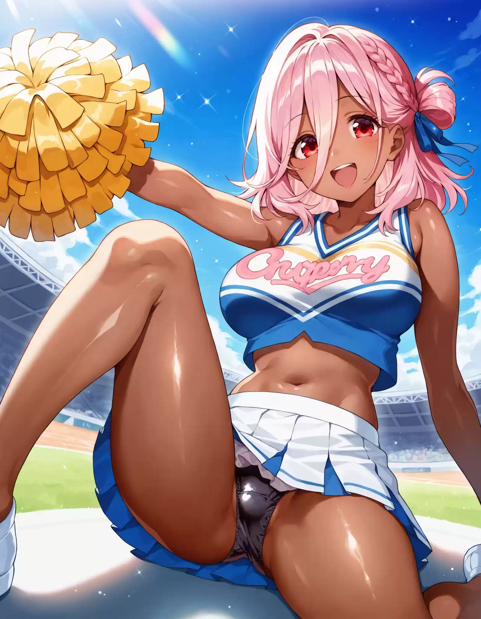 褐色チアガールの座りパンチラ (d_493990) - d_493990jp-003