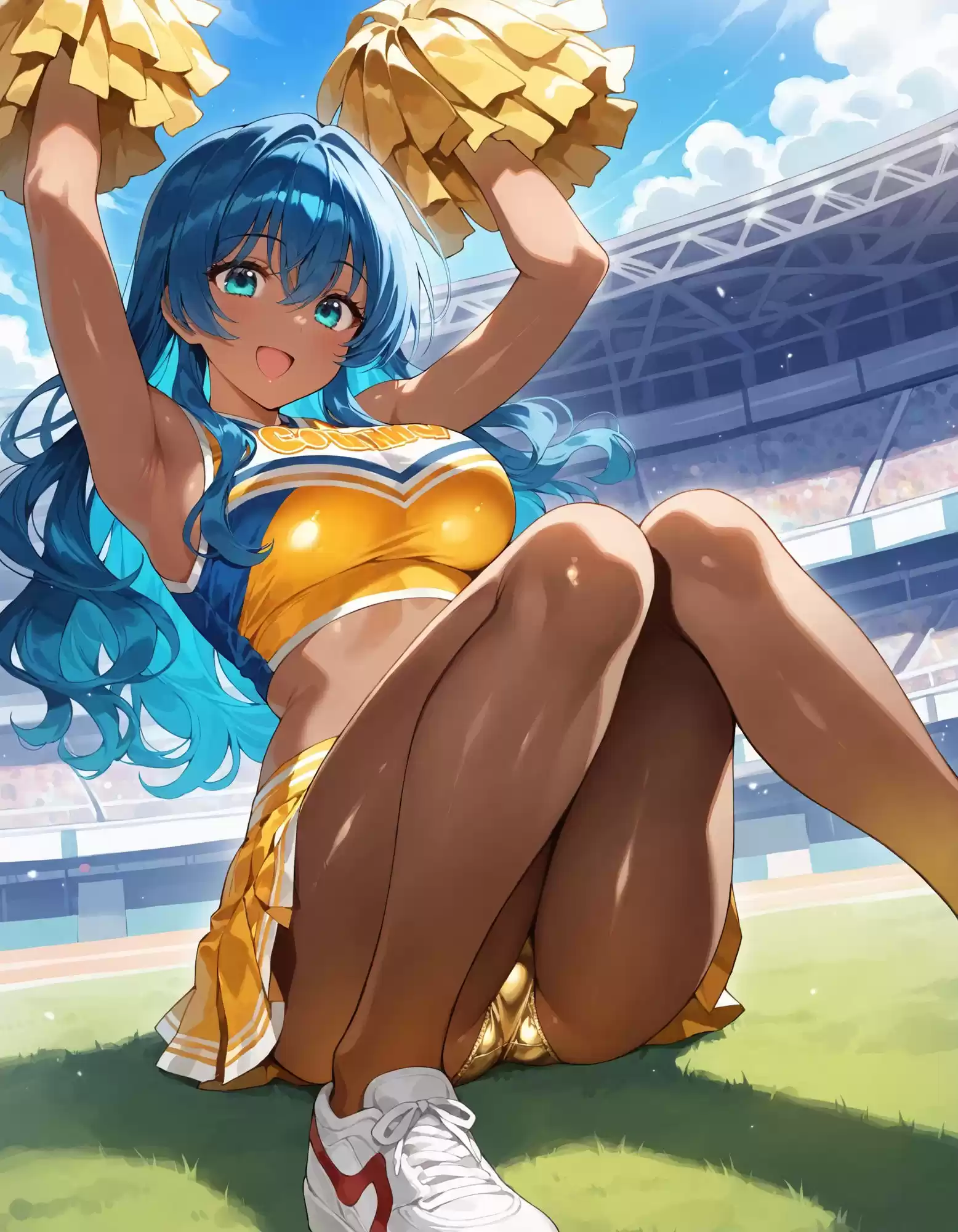 褐色チアガールの座りパンチラ (d_493990) - d_493990jp-004