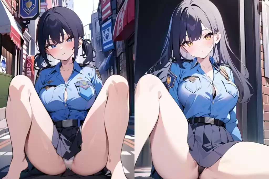 可愛いポリスが巡回中に大胆M字開脚 (d_497003) - d_497003jp-004