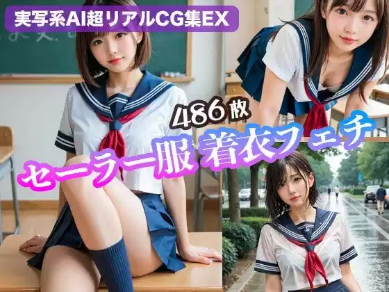 セーラー服 着衣フェチ【実写系AI超リアルCG集EX】（486枚）(d_505807)