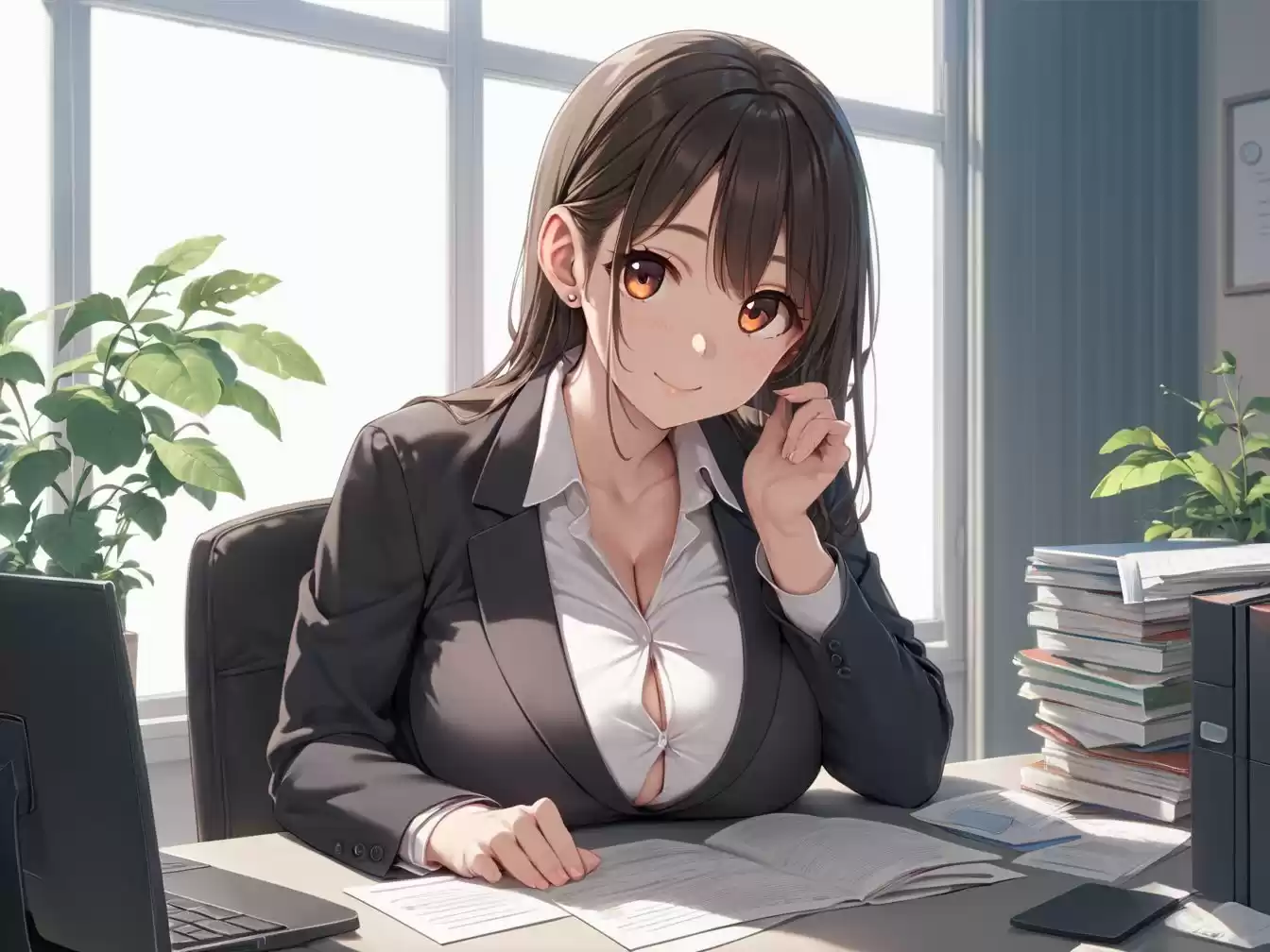 爆乳OL後輩と秘密の社内えっち (d_506661) - d_506661jp-002