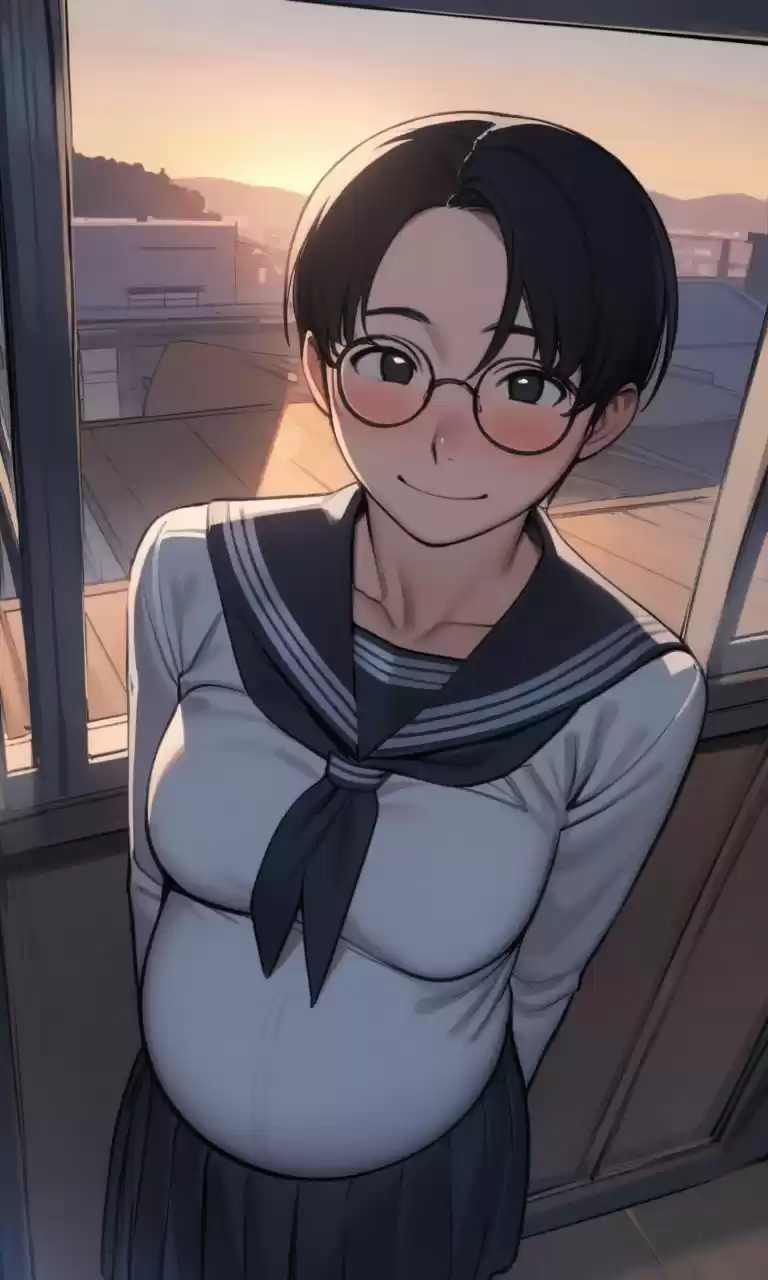 オタク眼鏡女子に夕方の教室で無責任中出しして孕ませる (d_507965) - d_507965jp-007