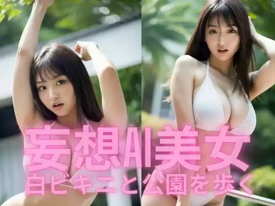 妄想AI美女  白ビキニと公園を歩く(d_508623)