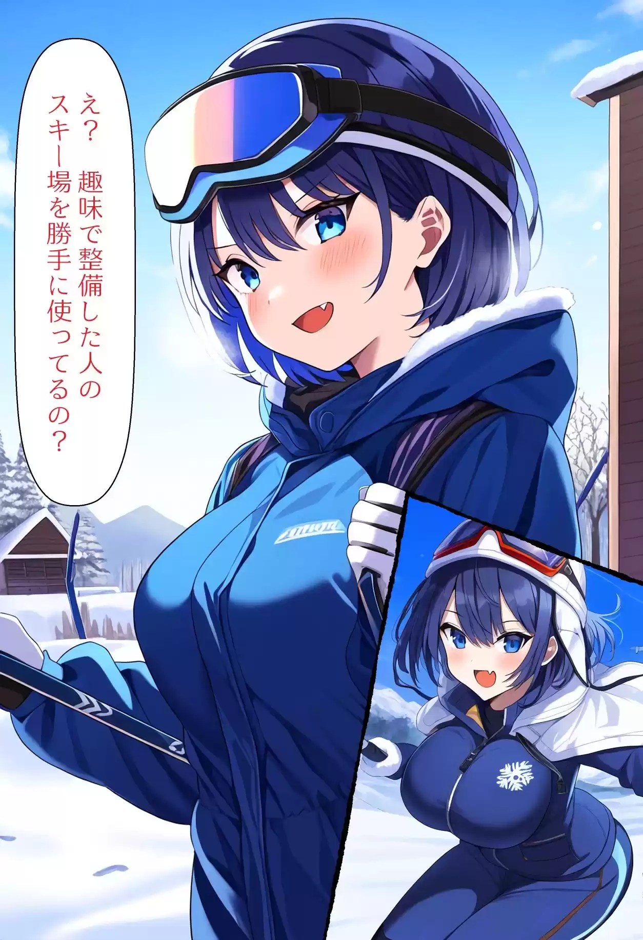 ［AI生成イラストCG集］スキー場に遊びに行った結果全裸で滑ることになったCG集 (d_508631) - d_508631jp-002