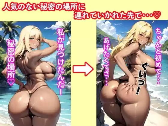 金髪ビキニの爆乳ギャルが昔好きだった幼馴染に発情して都合のいいオナホになる。 (d_511646) - d_511646jp-003