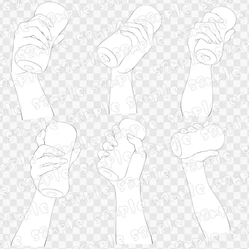 線画素材集［手］3 (d_619340) - d_619340jp-002