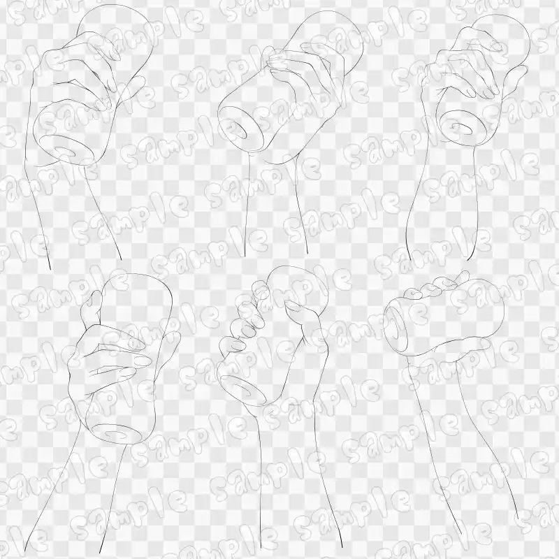 線画素材集［手］3 (d_619340) - d_619340jp-003