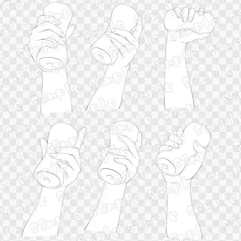 線画素材集［手］4 (d_619346) - d_619346jp-002