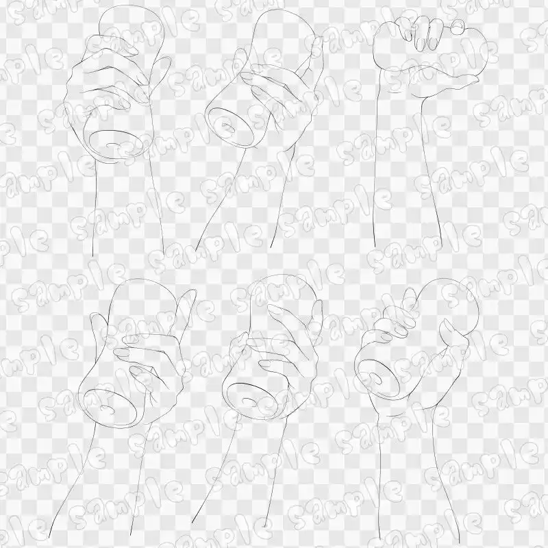線画素材集［手］4 (d_619346) - d_619346jp-003