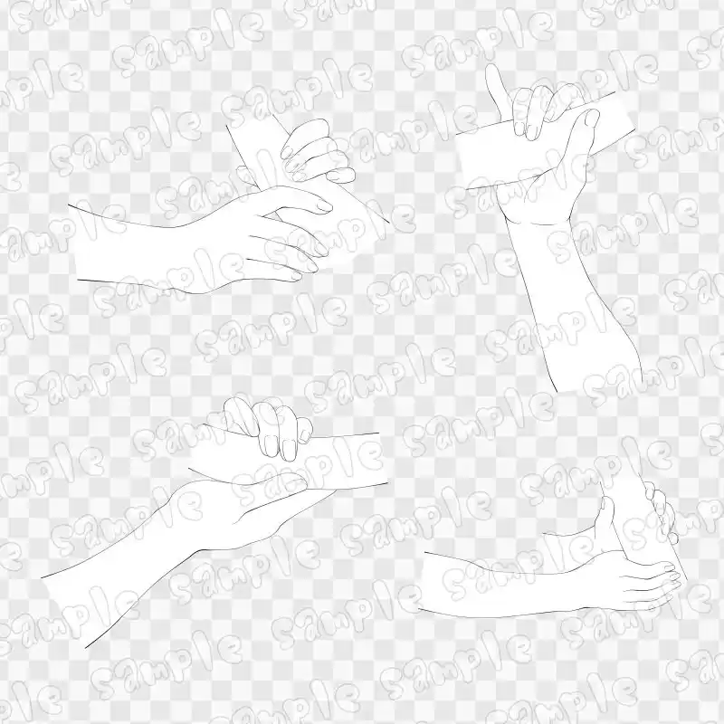 線画素材集［手］5 (d_619348) - d_619348jp-002