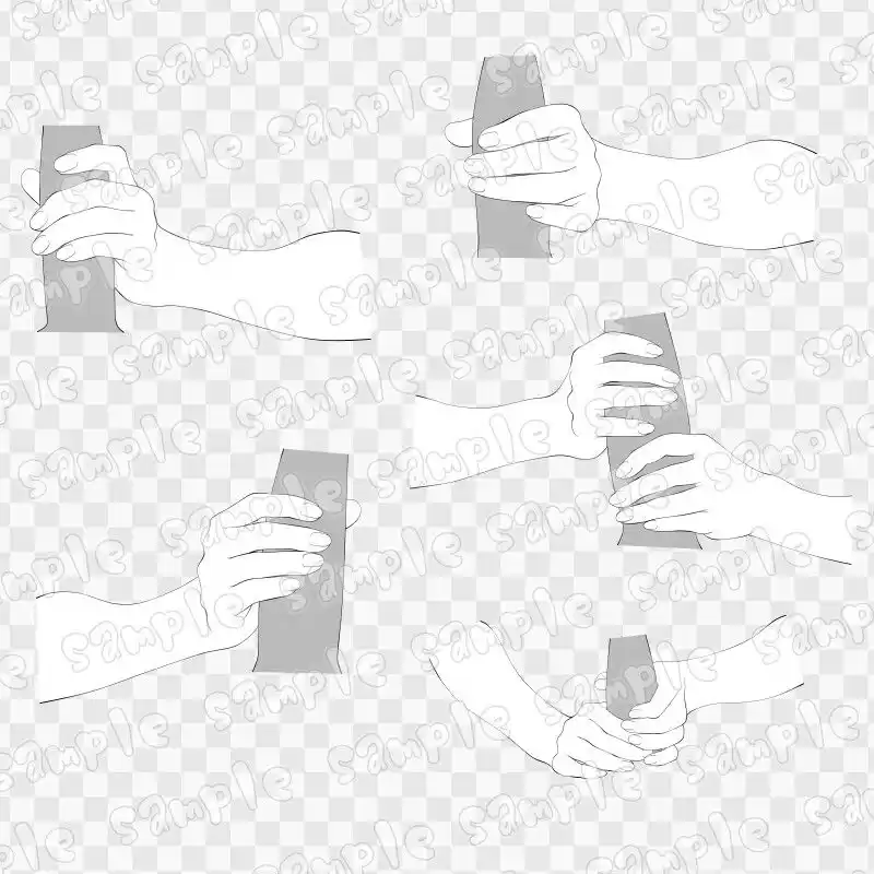 線画素材集［手］7 (d_619363) - d_619363jp-001