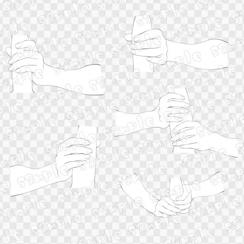 線画素材集［手］7 (d_619363) - d_619363jp-002