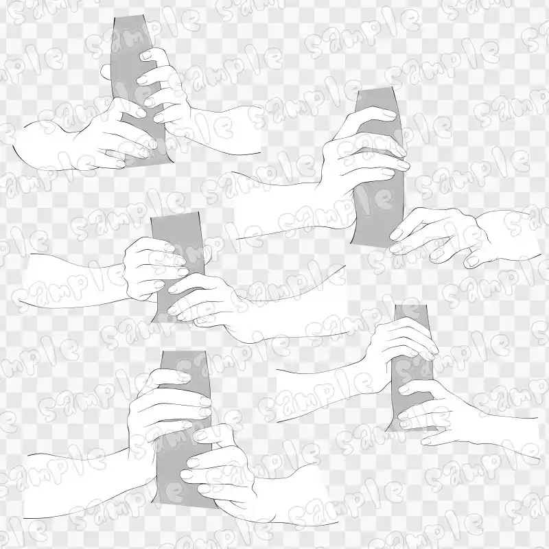 線画素材集［手］8 (d_619367) - d_619367jp-001