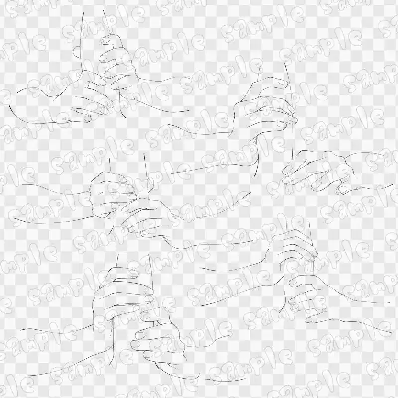 線画素材集［手］8 (d_619367) - d_619367jp-003