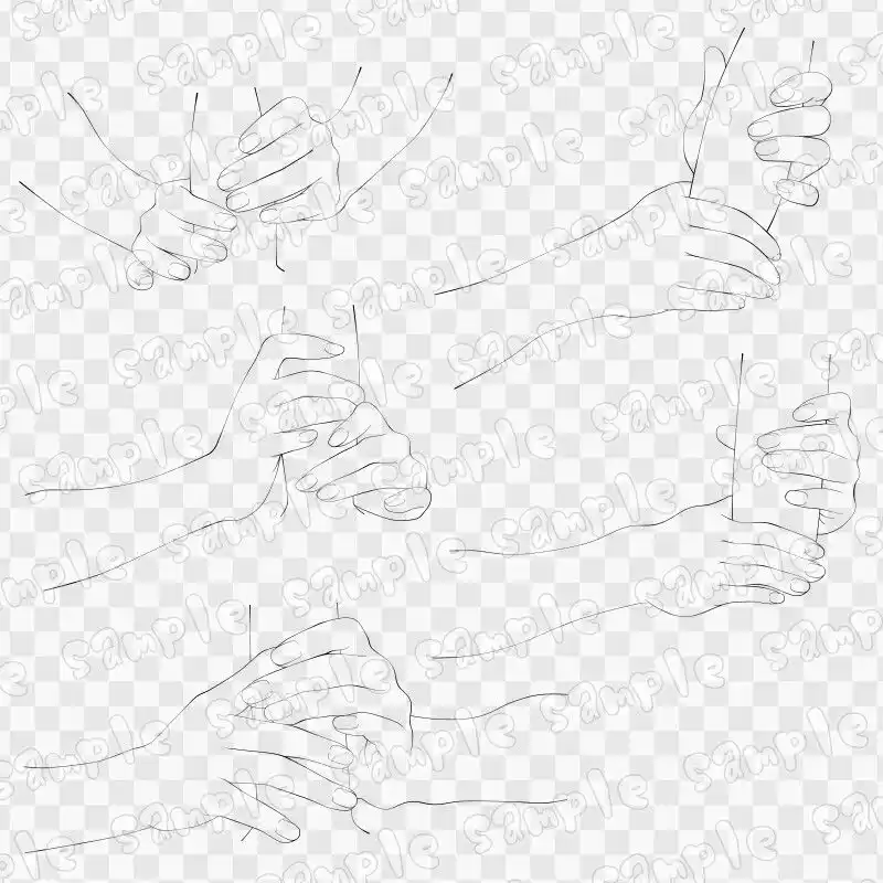 線画素材集［手］9 (d_619380) - d_619380jp-003