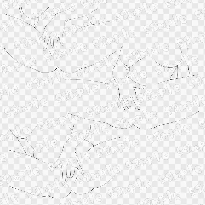 線画素材集［手］10 (d_619385) - d_619385jp-002