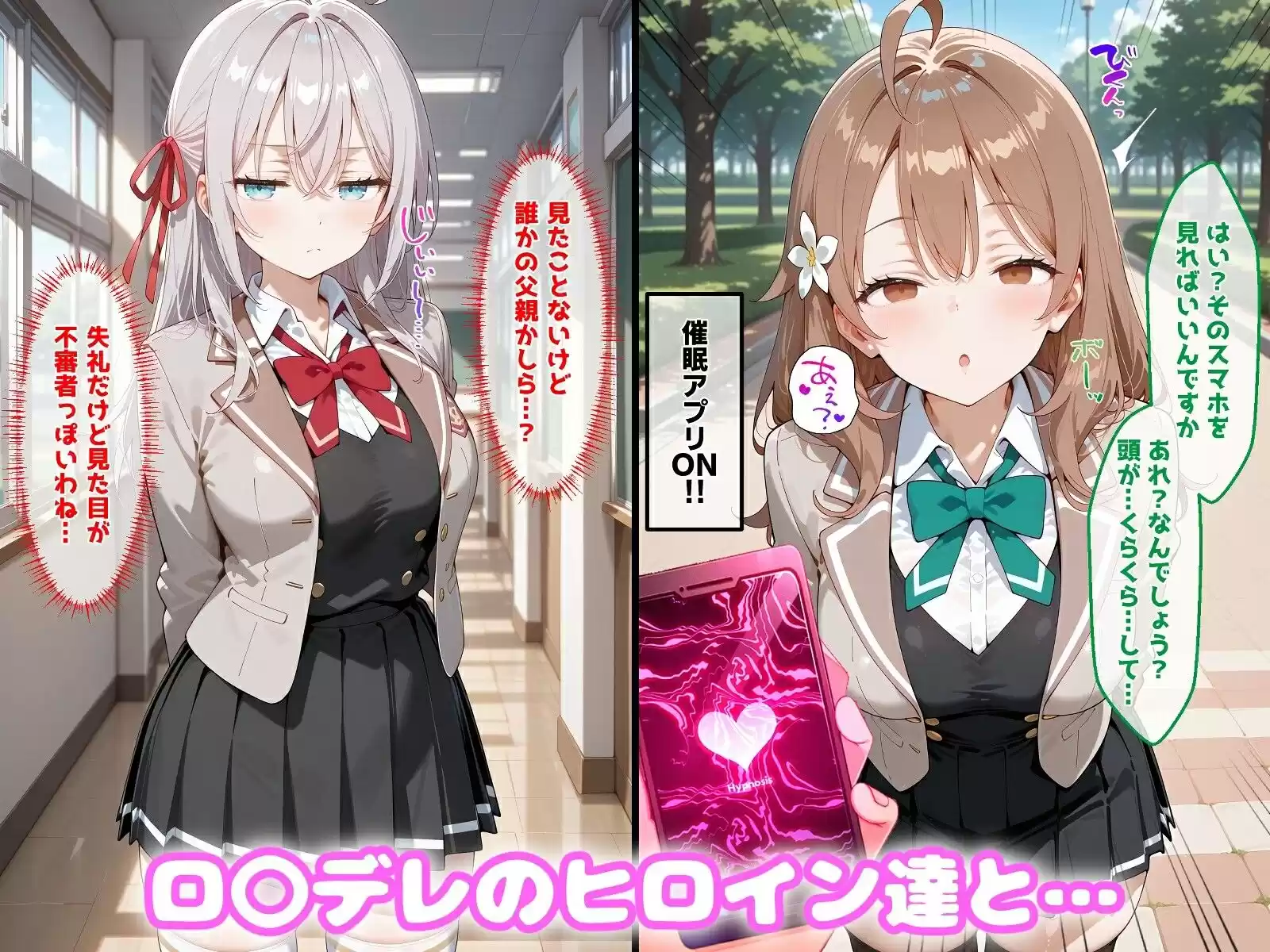 〇眠アプリで妊娠孕ませ  ロ〇デレのヒロインたちと膣内射精えっちする話 (d_624393) - d_624393jp-001