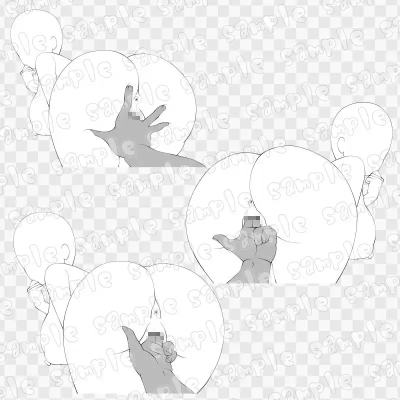 線画素材集［手］69 (d_741018) - d_741018jp-001