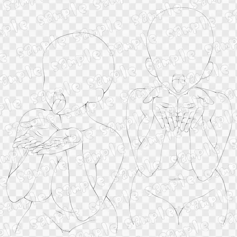 線画素材集［手］96 (d_742807) - d_742807jp-002