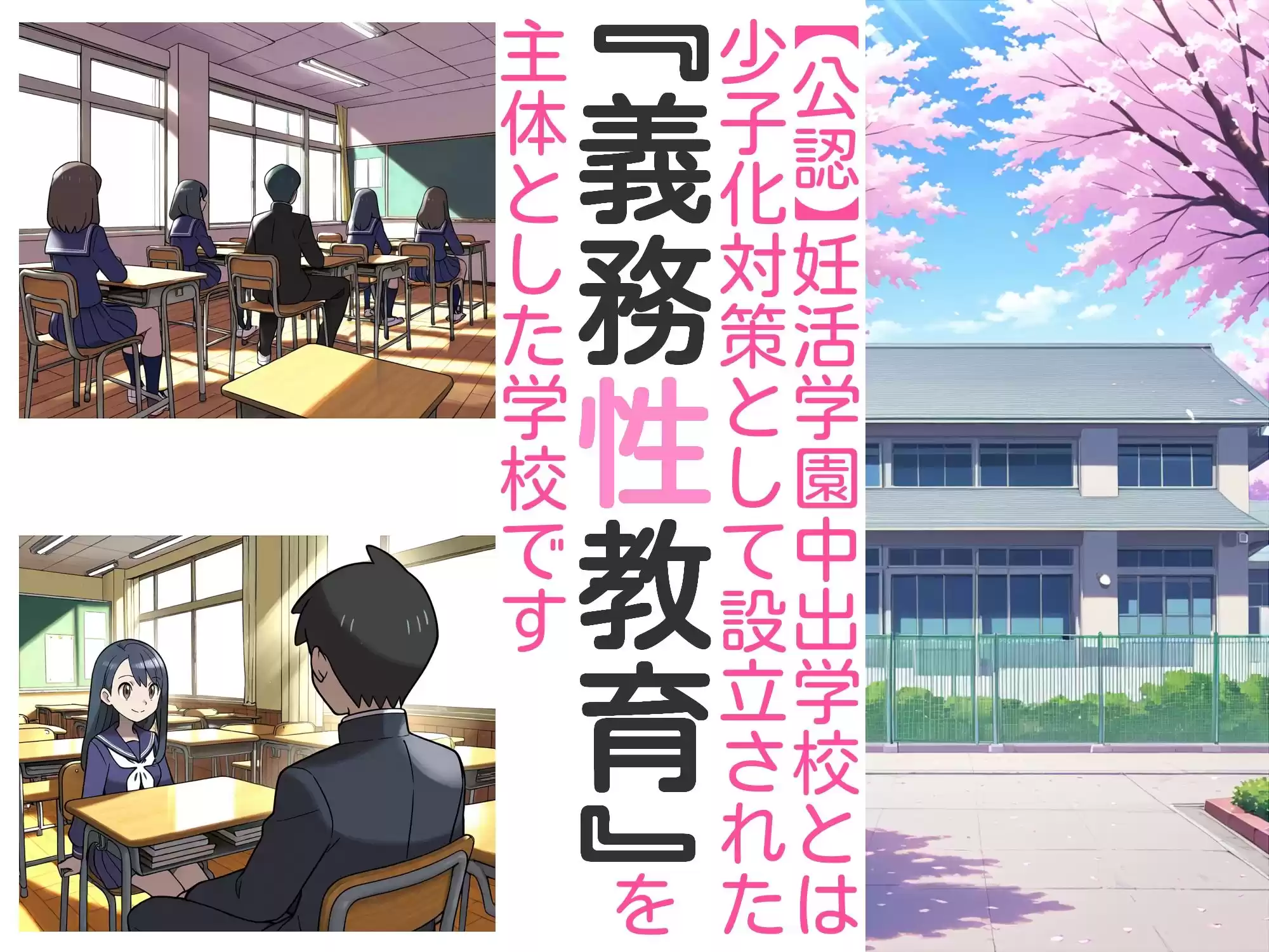 【ショート版】義務性教育〜妊娠すると卒業できる学校〜 (d_753085) - d_753085jp-001
